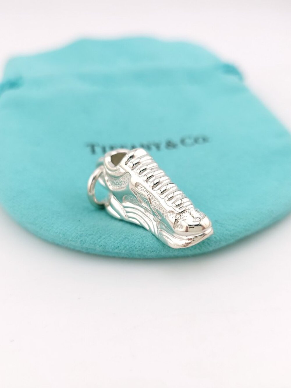 Tiffany & Co. Sterling Silver Shoe Sneaker Charm Pendant Key Chain